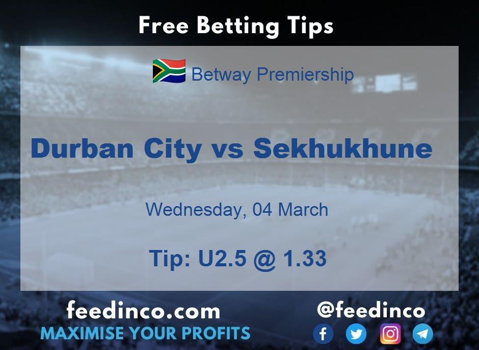 Durban City vs Sekhukhune Prediction Durban City vs Sekhukhune Prediction