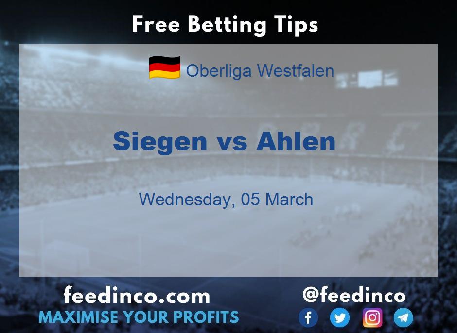 Siegen vs Ahlen Prediction