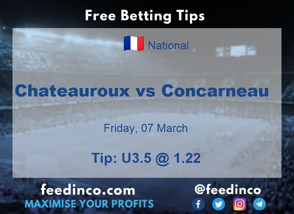 Chateauroux vs Concarneau Prediction