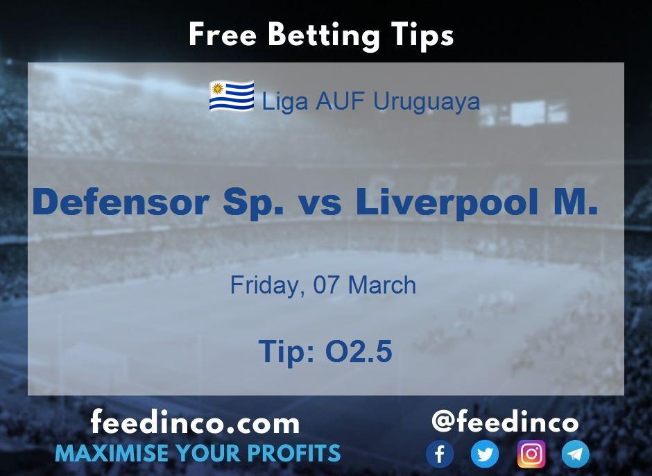 Defensor Sp. vs Liverpool M. Prediction