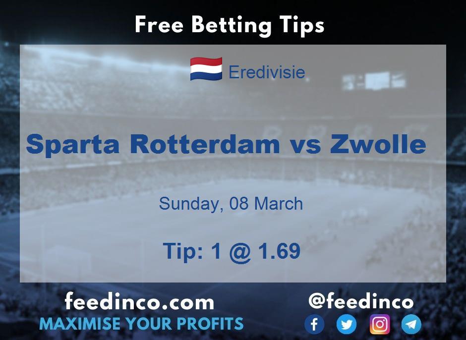 Sparta Rotterdam vs Zwolle Prediction Sparta Rotterdam vs Zwolle Prediction