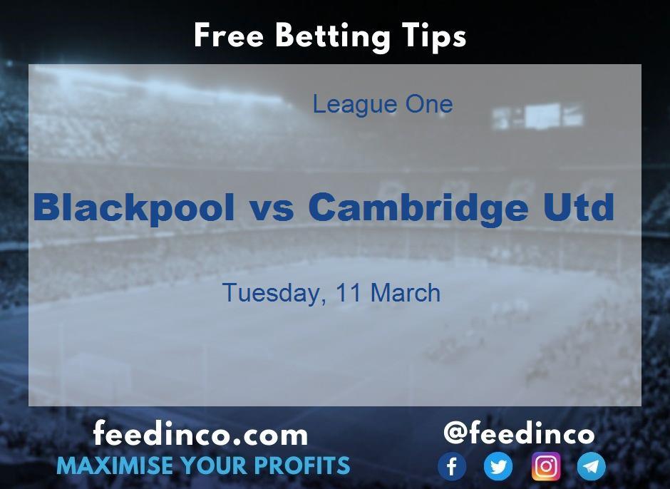 Blackpool vs Cambridge Utd Prediction