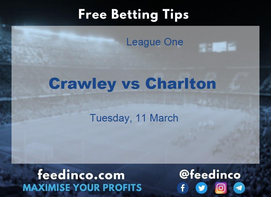 Crawley vs Charlton Prediction