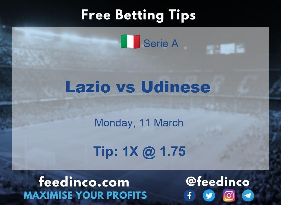 Lazio vs Udinese Prediction