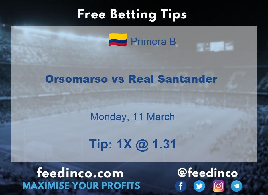 Orsomarso vs Real Santander Prediction