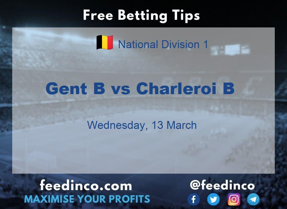 Gent B vs Charleroi B Prediction