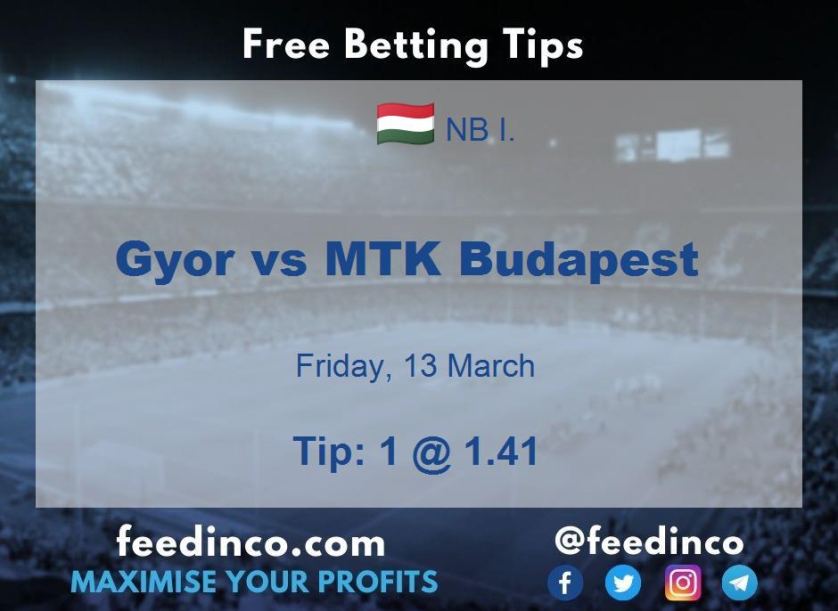 Gyor vs MTK Budapest Prediction Gyor vs MTK Budapest Prediction