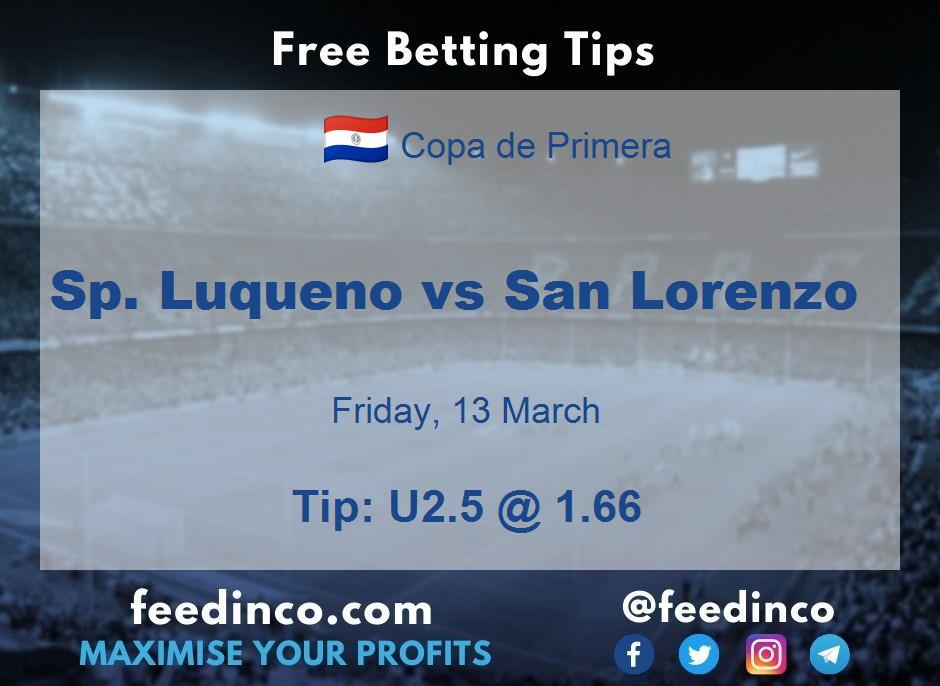 Sp. Luqueno vs San Lorenzo Prediction Sp. Luqueno vs San Lorenzo Prediction