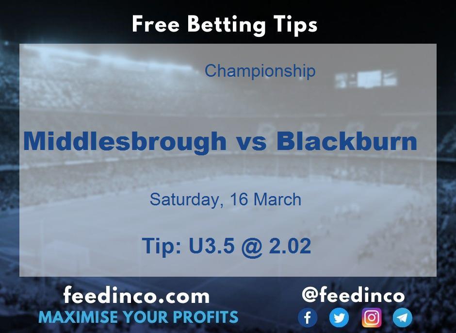 Middlesbrough vs Blackburn Prediction