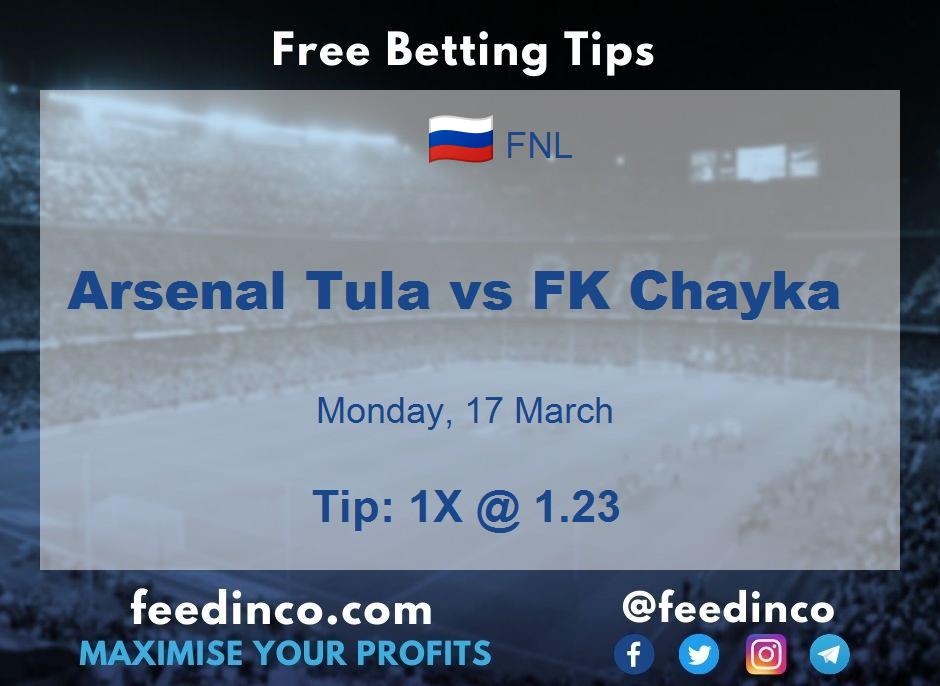 Arsenal Tula vs FK Chayka Prediction