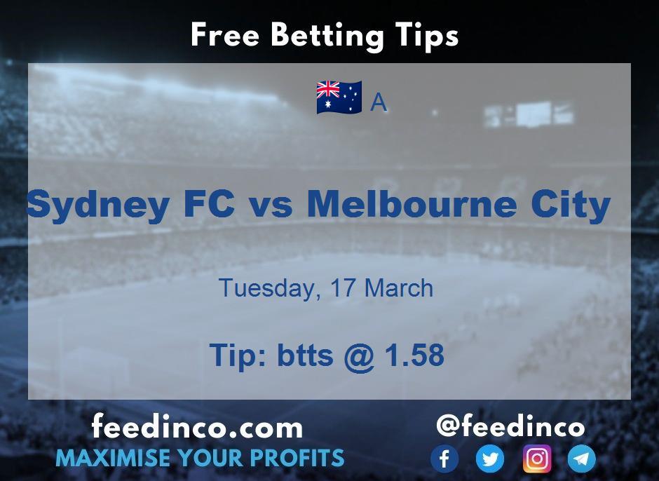 Sydney FC vs Melbourne City Prediction