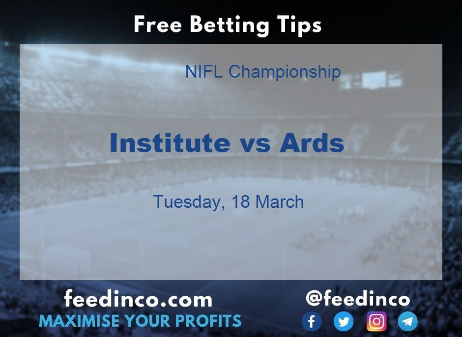 Institute vs Ards Prediction