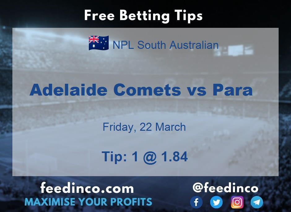 Adelaide Comets vs Para Prediction