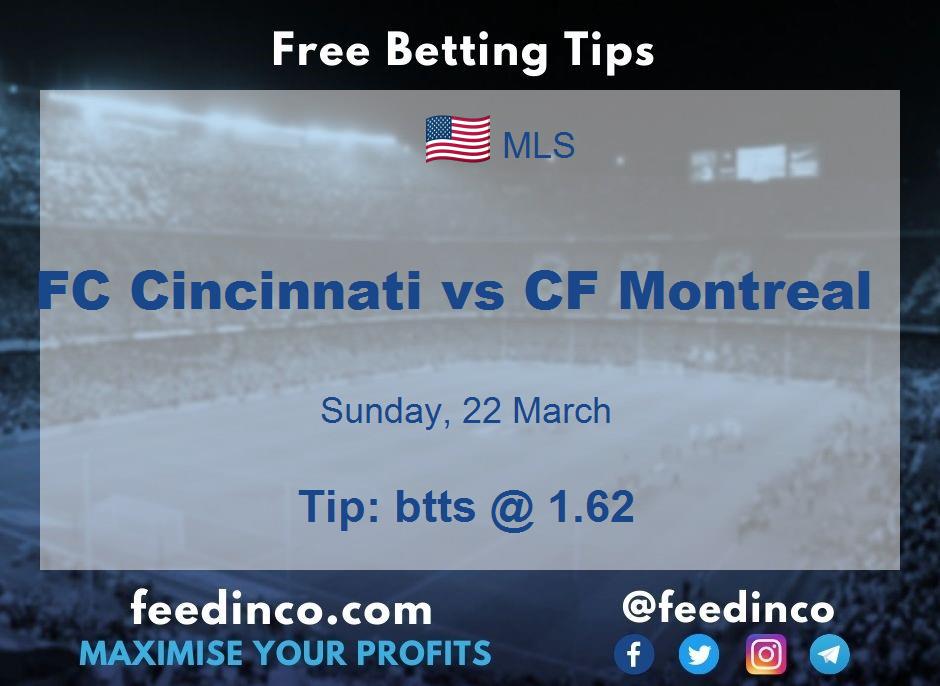 FC Cincinnati vs CF Montreal Prediction