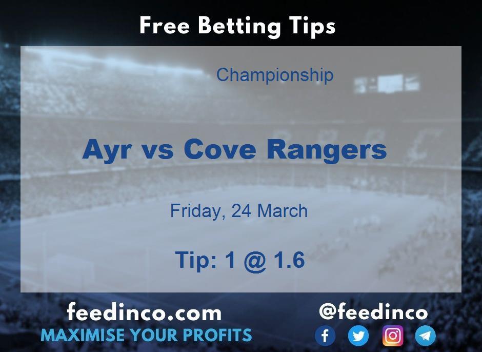 Ayr vs Cove Rangers Prediction