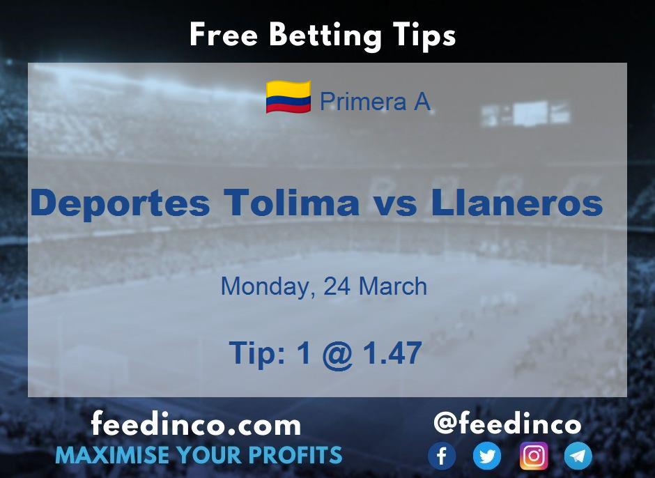 Deportes Tolima vs Llaneros Prediction