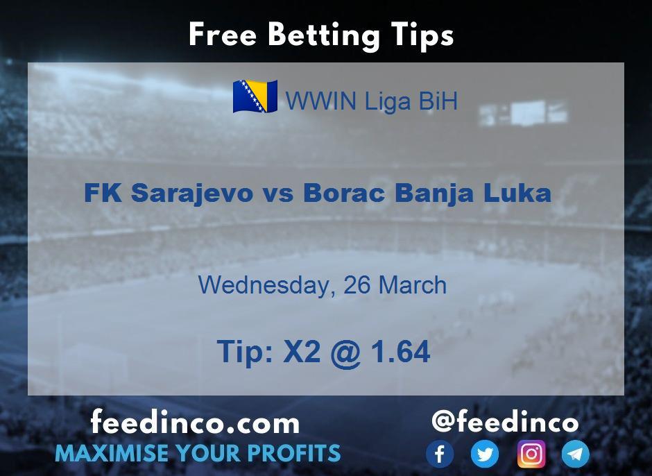 FK Sarajevo vs Borac Banja Luka Prediction