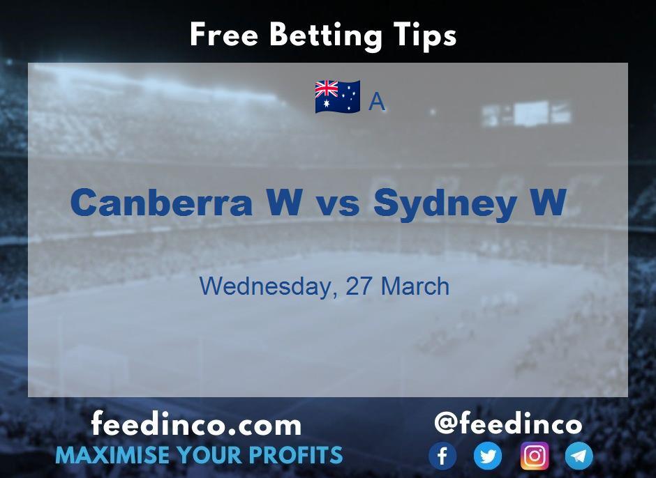 Canberra W vs Sydney W Prediction
