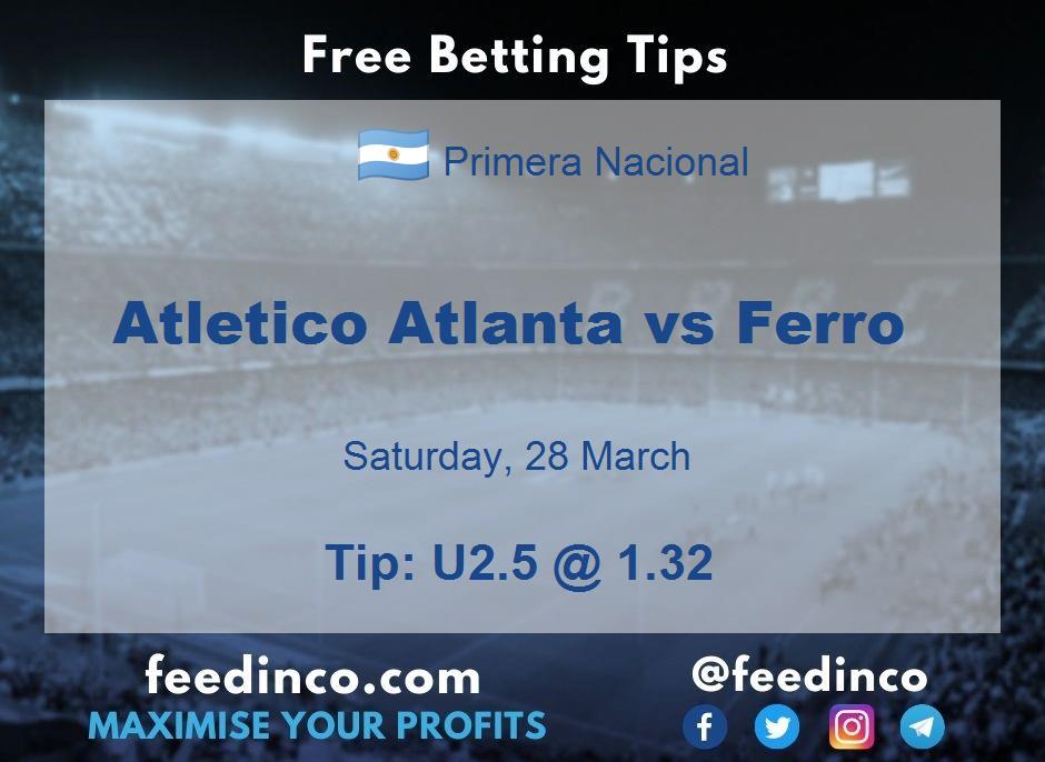 Atletico Atlanta vs Ferro Prediction