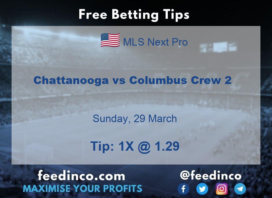 Chattanooga vs Columbus Crew 2 Prediction