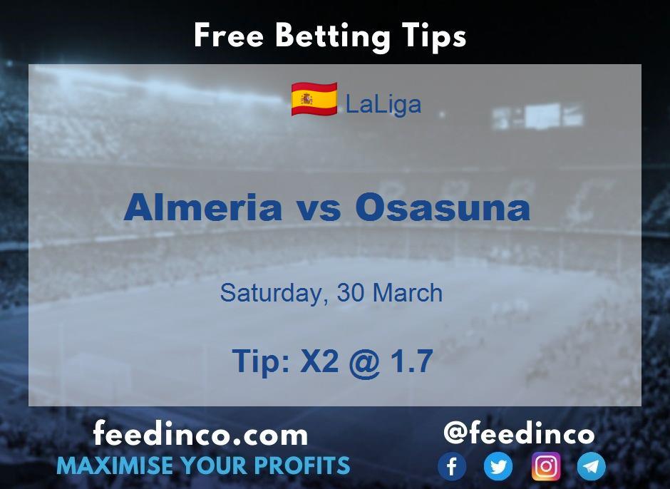 Almeria vs Osasuna Prediction