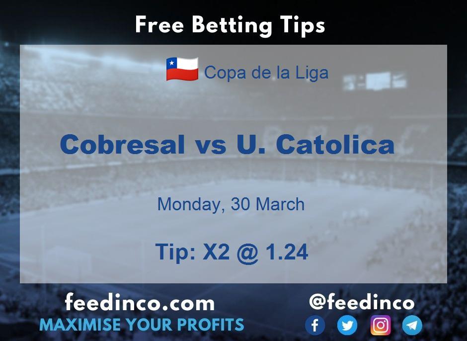 Cobresal vs U. Catolica Prediction Cobresal vs U. Catolica Prediction