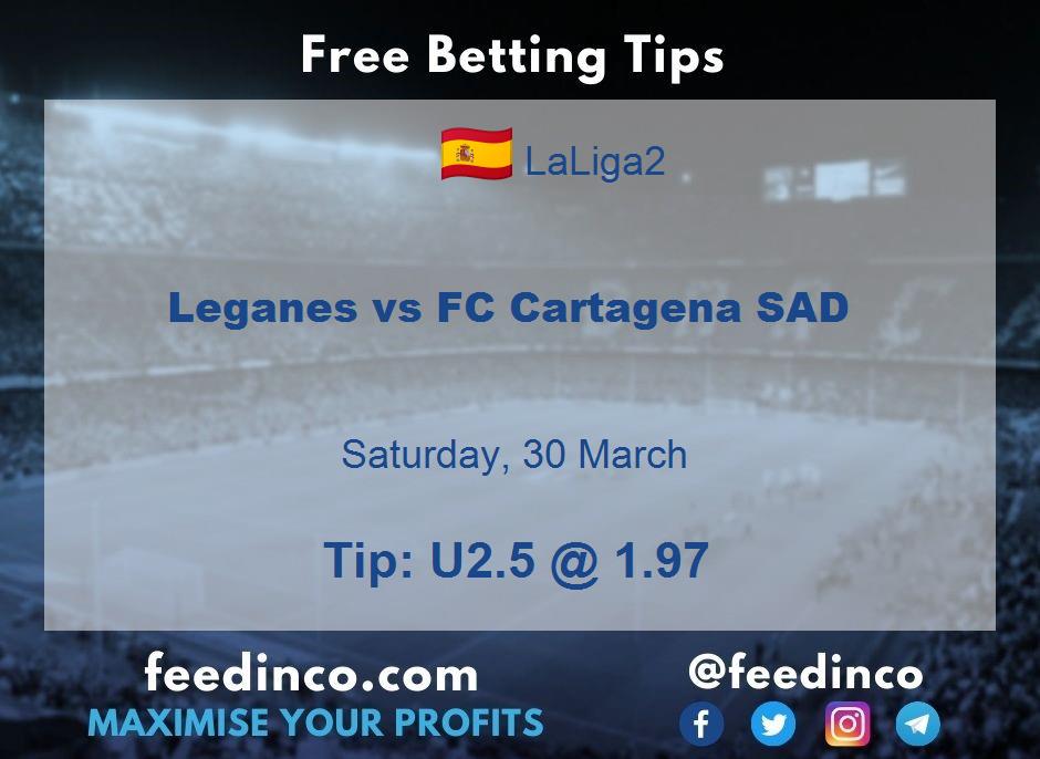 Leganes vs FC Cartagena SAD Prediction