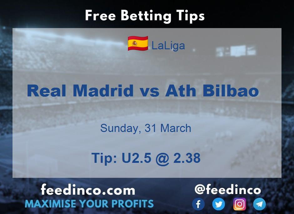 Real Madrid vs Ath Bilbao Prediction