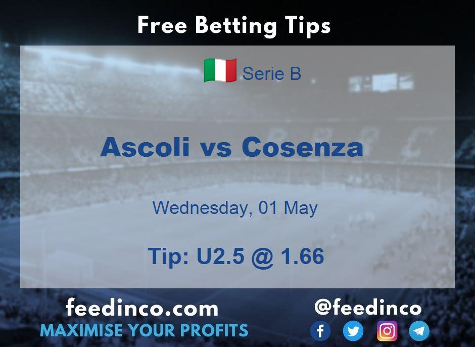 Ascoli vs Cosenza Prediction