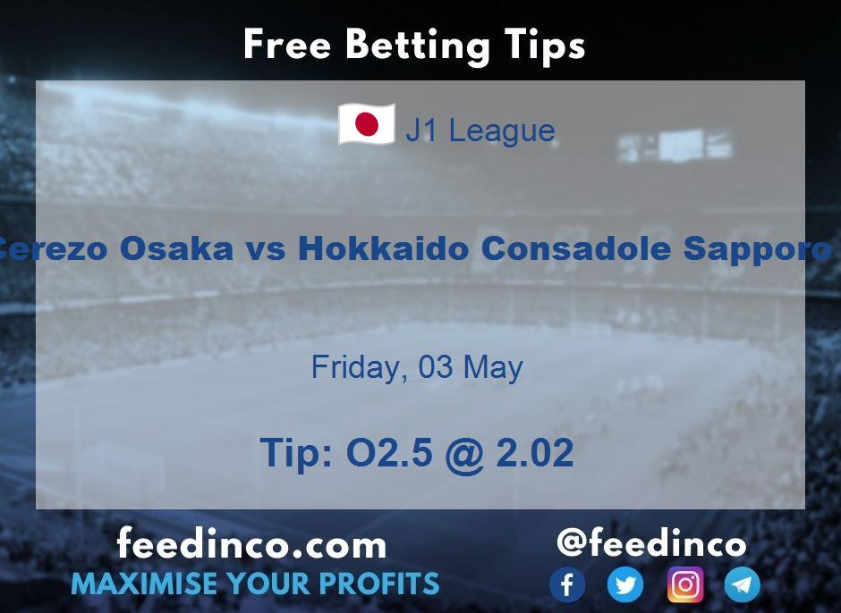 Cerezo Osaka vs Hokkaido Consadole Sapporo Prediction