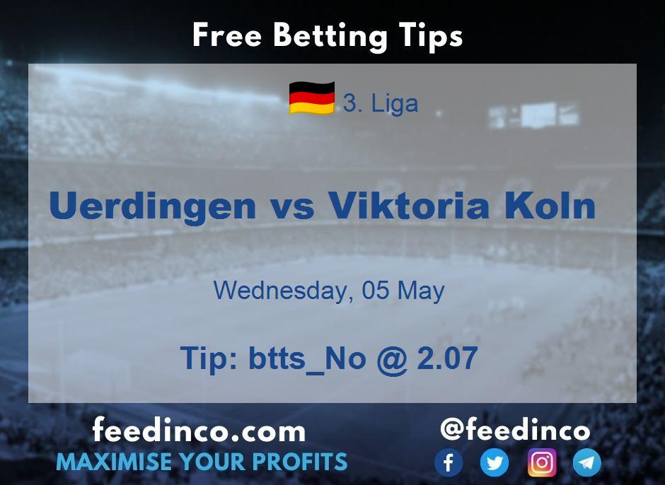 Uerdingen vs Viktoria Koln Prediction Uerdingen vs Viktoria Koln Prediction