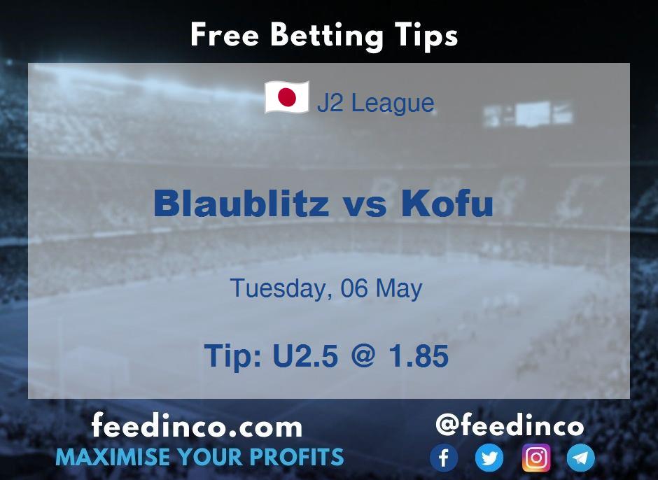 Blaublitz vs Kofu Prediction Blaublitz vs Kofu Prediction