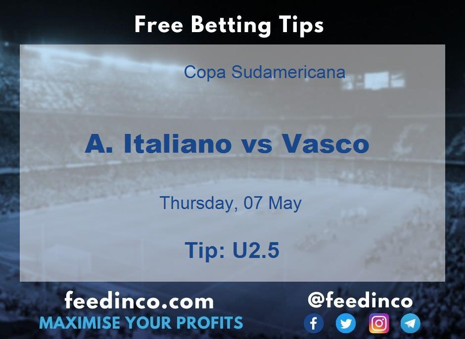 A. Italiano vs Vasco Prediction