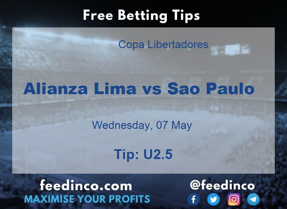 Alianza Lima vs Sao Paulo Prediction Alianza Lima vs Sao Paulo Prediction