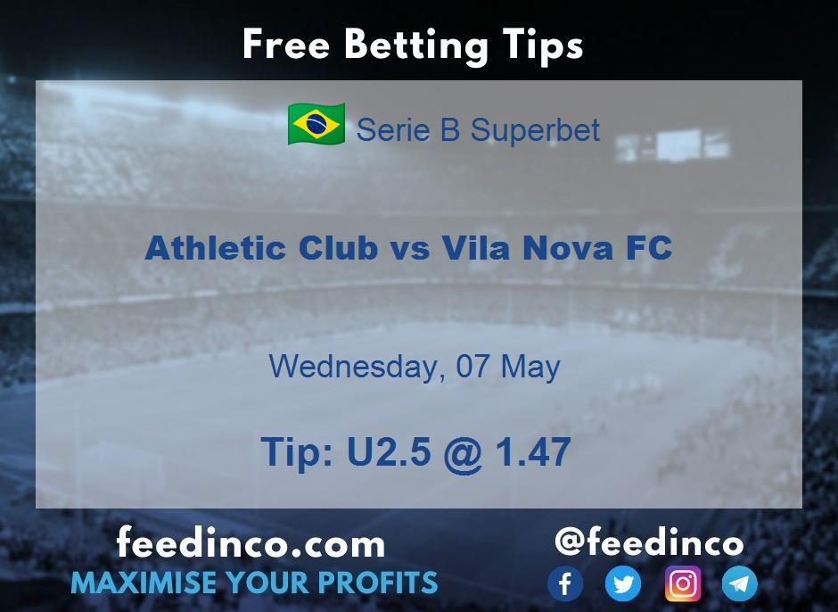 Athletic Club vs Vila Nova FC Prediction Athletic Club vs Vila Nova FC Prediction