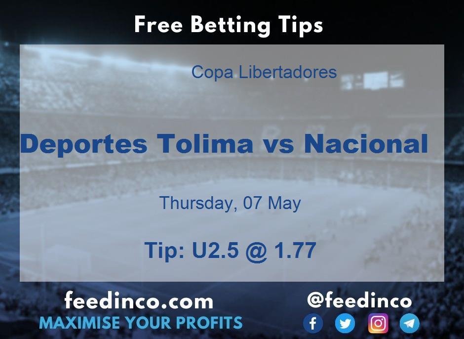 Deportes Tolima vs Nacional Prediction