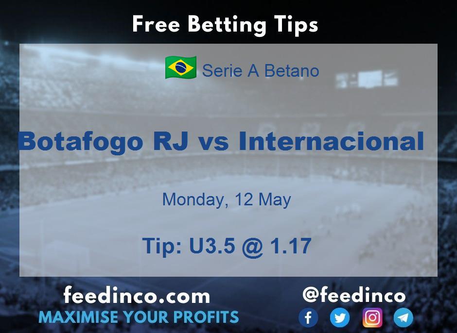 Botafogo RJ vs Internacional Prediction Botafogo RJ vs Internacional Prediction