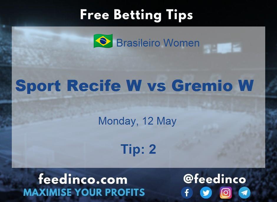 Sport Recife W vs Gremio W Prediction Sport Recife W vs Gremio W Prediction