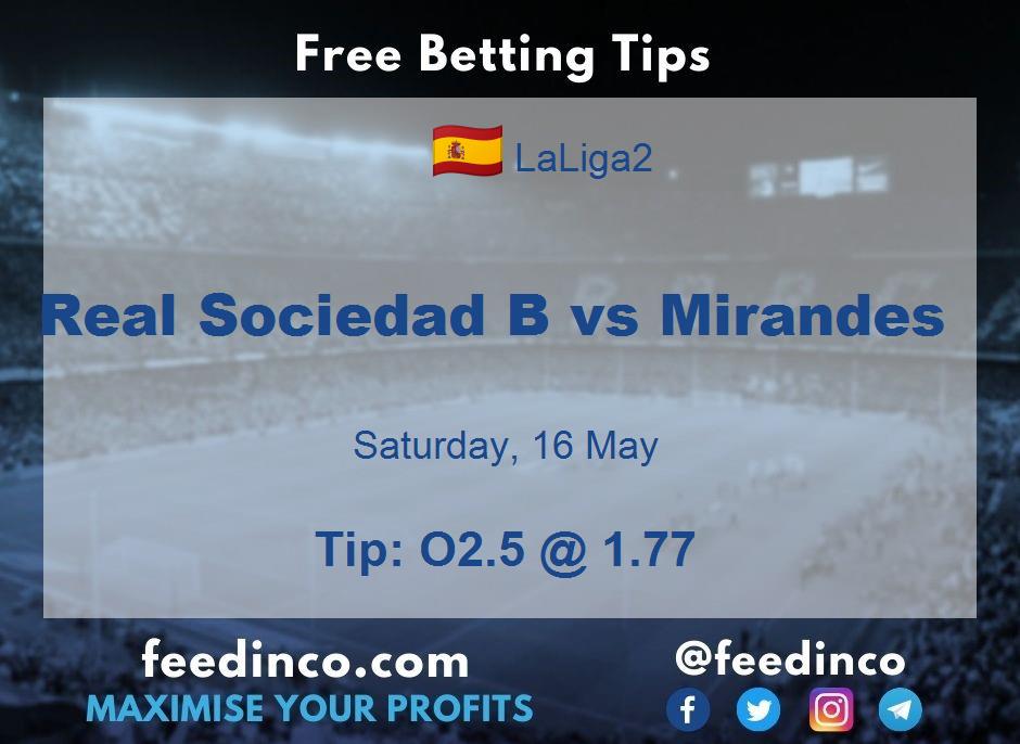 Real Sociedad B vs Mirandes Prediction