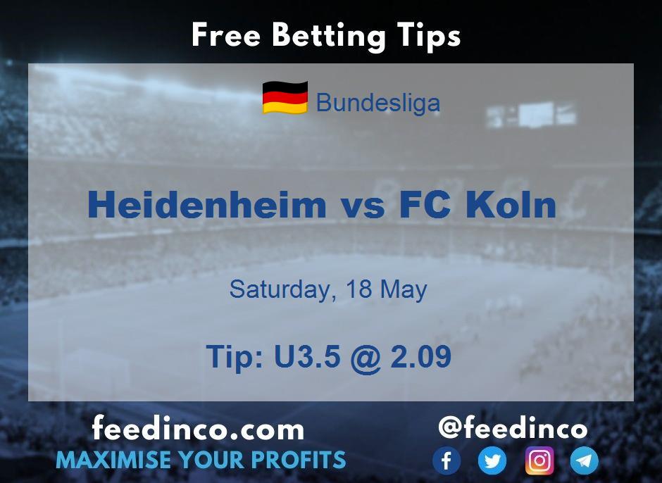 Heidenheim vs FC Koln Prediction