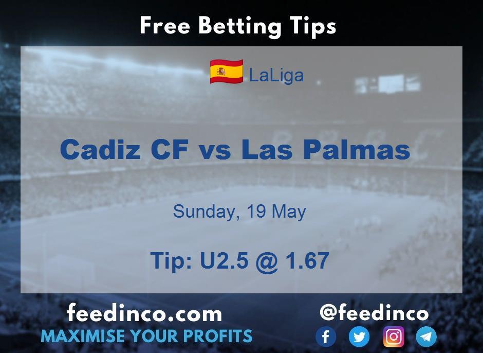 Cadiz CF vs Las Palmas Prediction