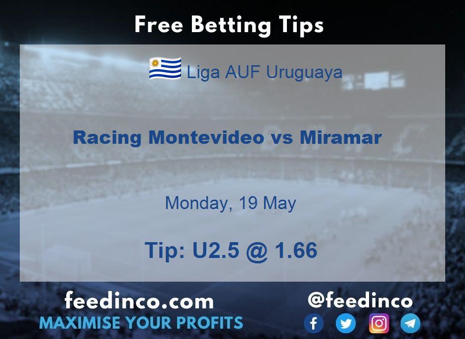 Racing Montevideo vs Miramar Prediction Racing Montevideo vs Miramar Prediction