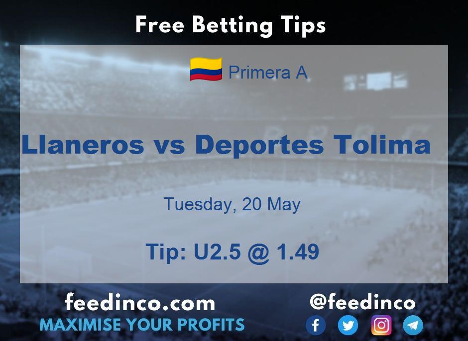 Llaneros vs Deportes Tolima Prediction