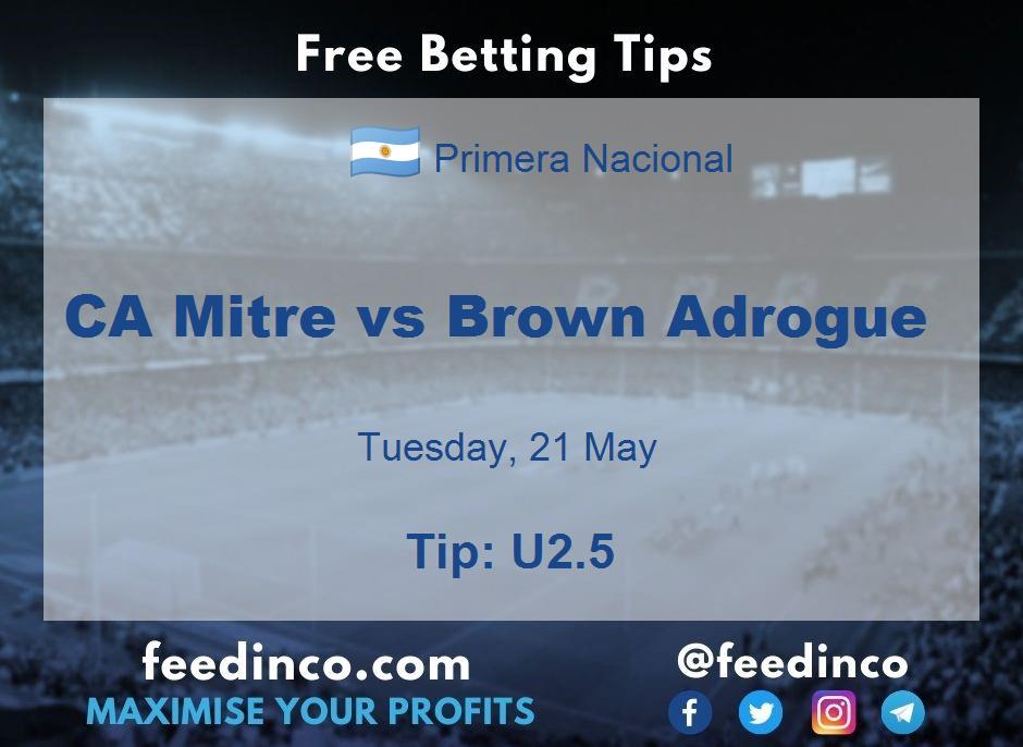 CA Mitre vs Brown Adrogue Prediction