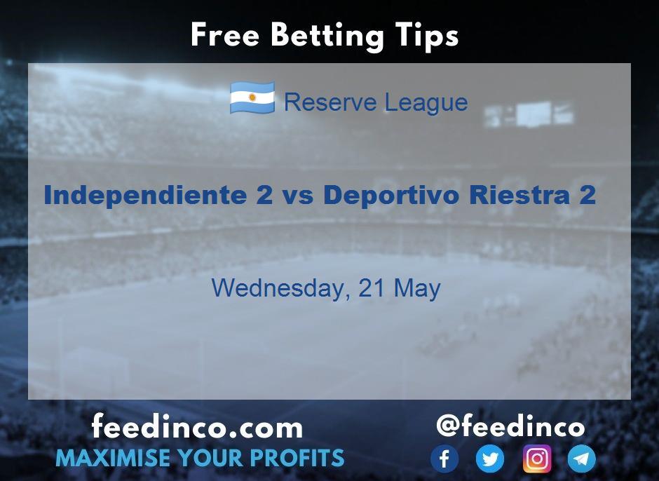 Independiente 2 vs Deportivo Riestra 2 Prediction Independiente 2 vs Deportivo Riestra 2 Prediction