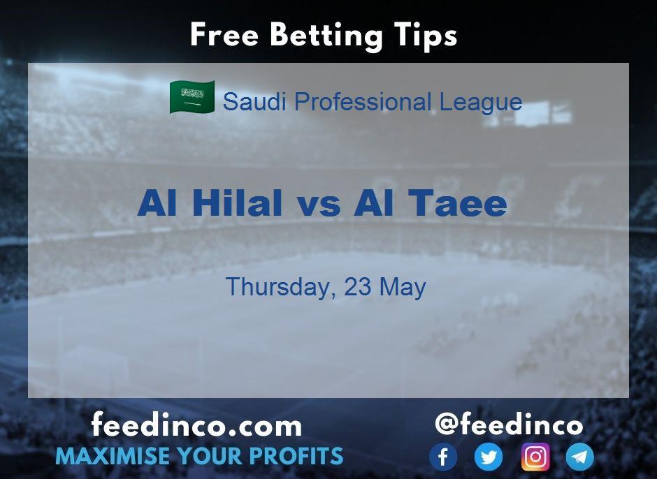 Al Hilal vs Al Taee Prediction