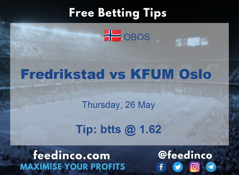 Fredrikstad vs KFUM Oslo Prediction Fredrikstad vs KFUM Oslo Prediction