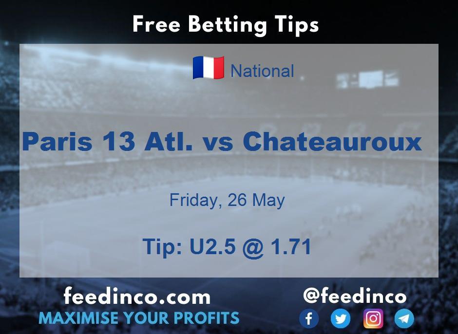 Paris 13 Atl. vs Chateauroux Prediction Paris 13 Atl. vs Chateauroux Prediction