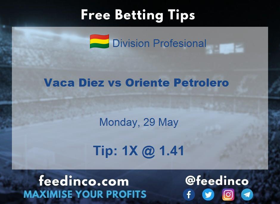 Vaca Diez vs Oriente Petrolero Prediction Vaca Diez vs Oriente Petrolero Prediction