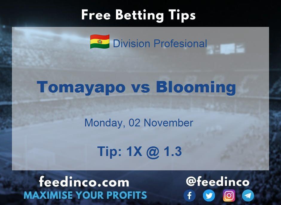 Tomayapo vs Blooming Prediction